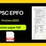 UPSC EPFO Question paper pdf 2023 Download