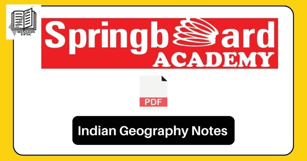 Indian geography notes pdf - The notes hub springboard