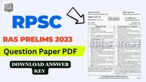 RAS Prelims 2023 Question paper Pdf