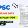 RAS Prelims 2023 Question paper Pdf