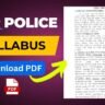 Up Police Constable Syllabus 2024 Pdf ( Exam Pattern ) Download in Hindi