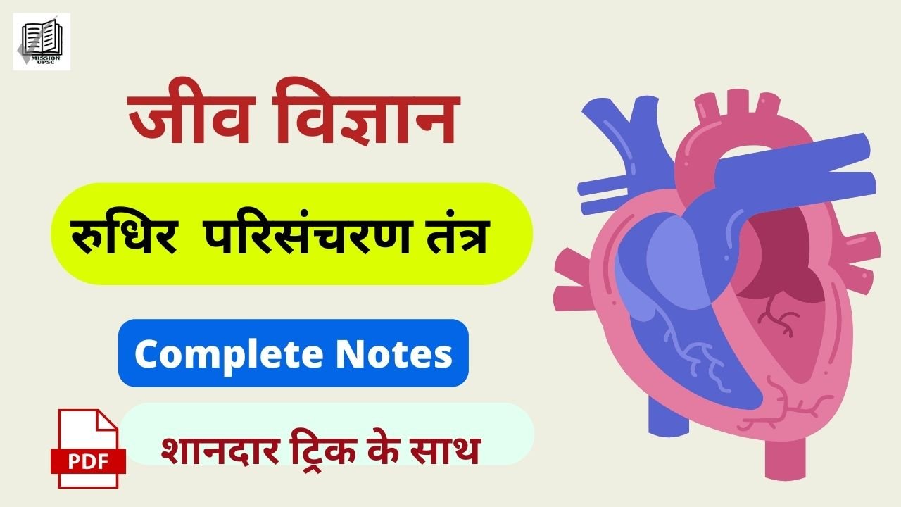 Blood Circulatory System Notes in Hindi