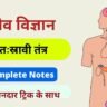 Endocrine System ( अंतःस्रावी तंत्र ) Classroom Notes in Hindi